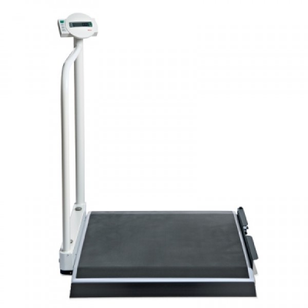 Seca 677 Electronic Wheelchair Scales with Handrail & Transport Castors