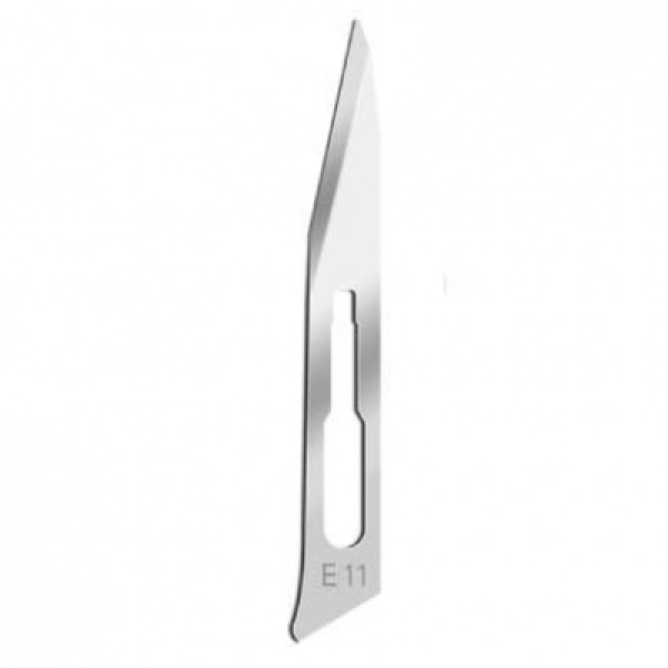 Swann Morton Standard Surgical Blades No.E/11, Sterile, Stainless Steel (Pack of 100) (0325)