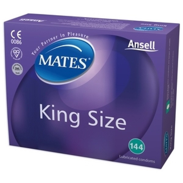 Mates King Size Condoms Clinic Pack of 144 (MS144KS)