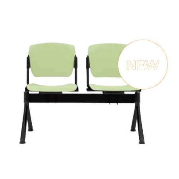 Cava Reception Plastic Seating - Floor Fixed Beam - 2 Seats (CA3731)