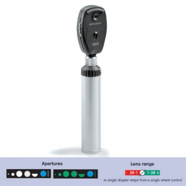 Heine Beta 200S Ophthalmoscope 3.5V Rechargeable with NT200 Desk Charger (C-261.20.420)