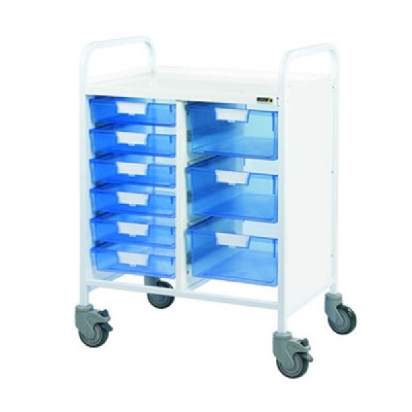 Sunflower Vista 60 Trolley - 6 Single & 3 Double Blue Trays (Sun-MPT61B)