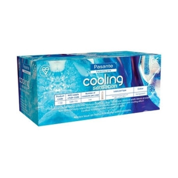 Pasante Cooling Sensation Condoms Bulk Pack of 144 (1150A) 