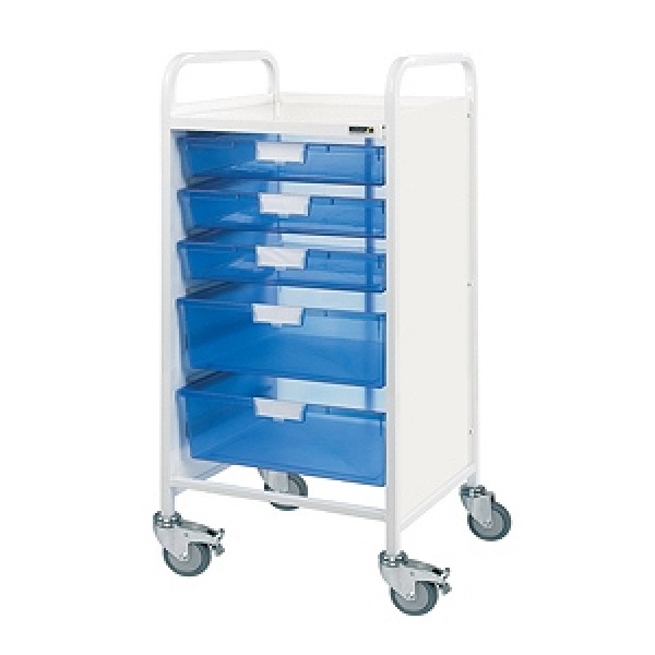 Sunflower Vista 55 Trolley - 3 Single & 2 Double Depth Blue Trays (Sun-MPT56B)