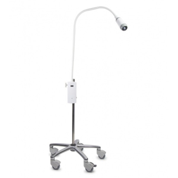 Opticlar 3W LED Examination Light - Mains powered/ Rechargeable, Flexible Arm, Universal trolley (520.000.054MRUT)