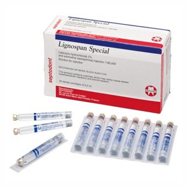 Lignospan Special 2.2ml Dental Cartridge (Box of 50)