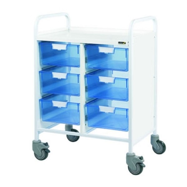 Sunflower Vista 60 Trolley - 6 Double Depth Blue Trays (Sun-MPT62B)