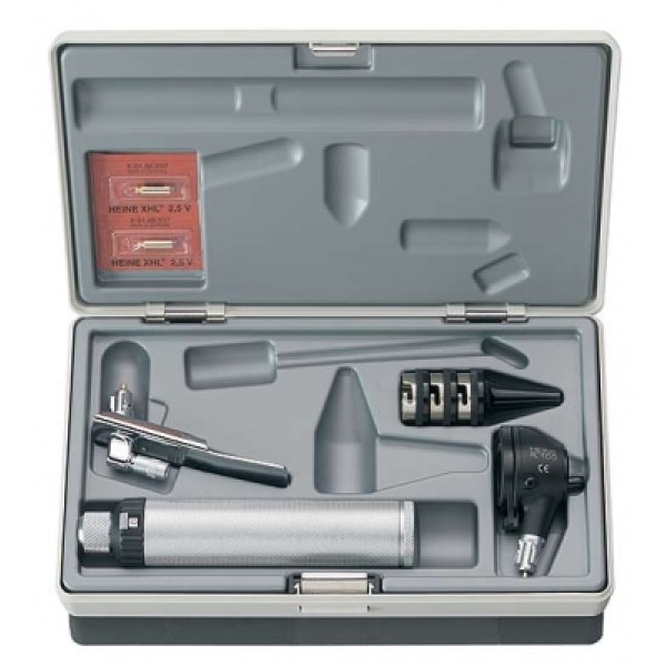 Heine K100 ENT Otoscope Set 2.5V Battery Handle, Tongue Depressor Holder, Specula (B-241.10.118)