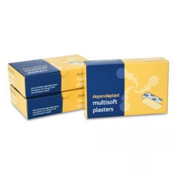 Dependaplast Multisoft Plasters Sterile 7.5cm x 2.5cm (Box of 100) (RL524)