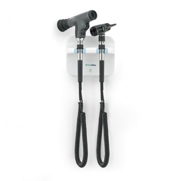 Welch Allyn Green Series 777 Prestige PanOptic Wall System with PanOptic Ophthalmoscope and Macroview Otoscope 