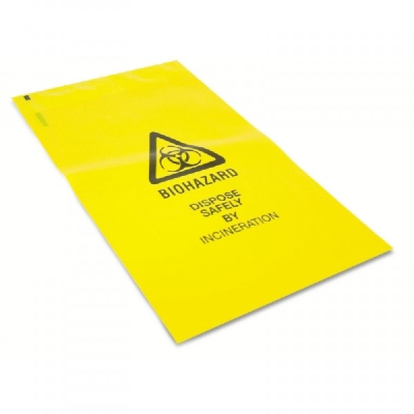 Reliance Small Clinical Waste Bag with Adhesive Strip (Pack of 50) (RL4622)