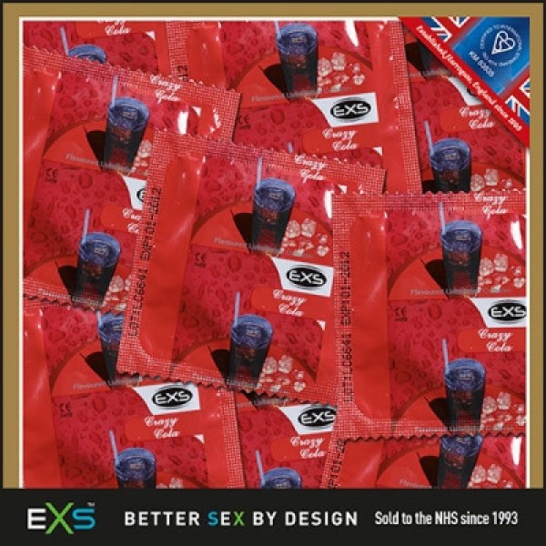 EXS Crazy Cola Flavour Condoms Bulk Pack of 500 (EXSCRAZY500)
