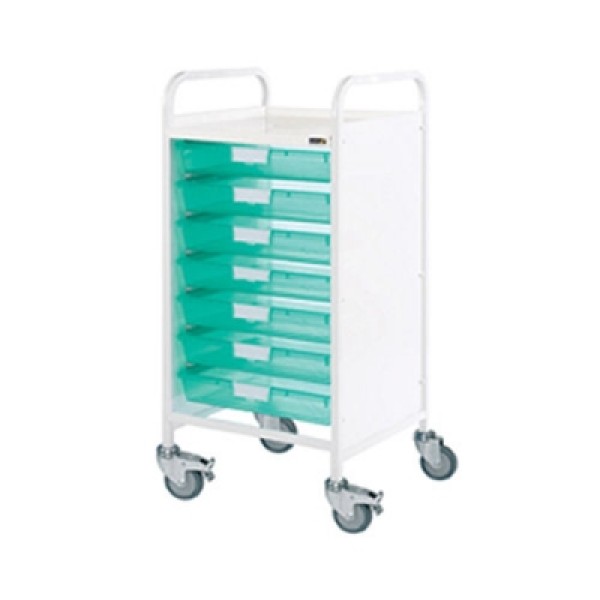 Sunflower Vista 55 Trolley - 7 Single Depth Green Trays (Sun-MPT55G)