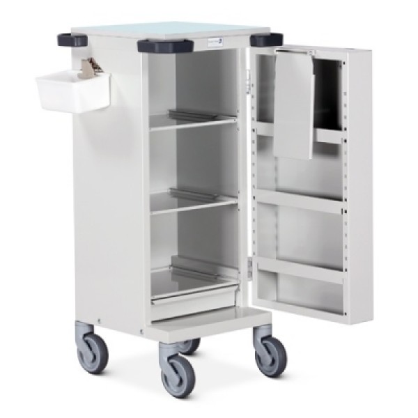 Bristol Maid Pharmacy Trolley - Blister Pack (MDS) Trolley - 6 Frames, Drawer and Single Door with Electronic Lock (PTS/EPB/DR/BP6)