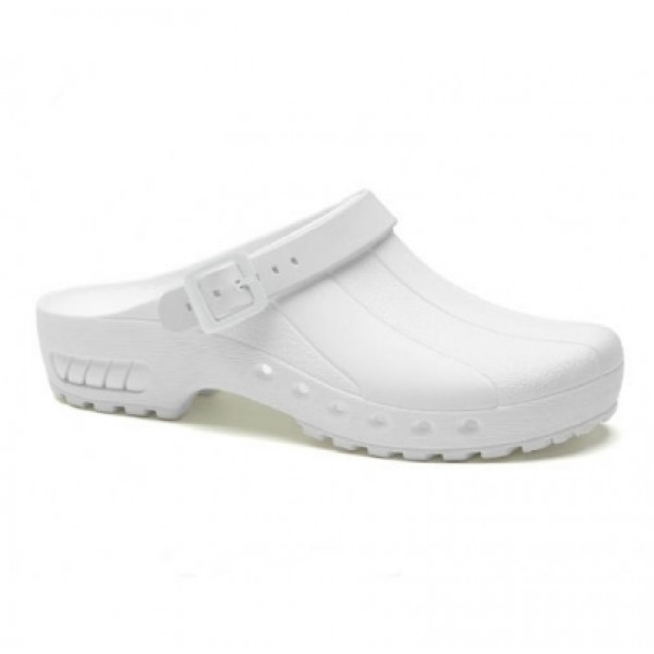 Toffeln SteriKlog Operating Clogs Autoclaveable with Heel Strap White (058W)