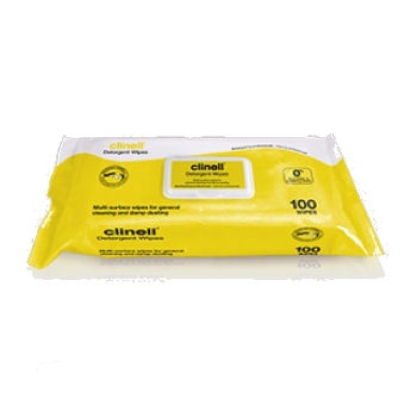 ** OUT OF STOCK** Clinell Detergent Wipes (Pack of 100) (CDW100)