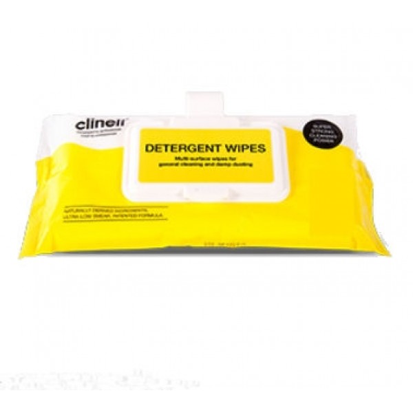 Clinell Detergent Wipes Clip Pack (Pack of 60) (CDCP60)