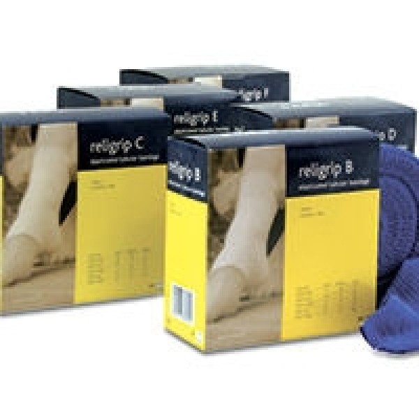 Religrip Blue Elasticated Tubular Bandage E for Large Ankles / Medium Knees, Small Thighs (8.75cm x 10m) (RL459)