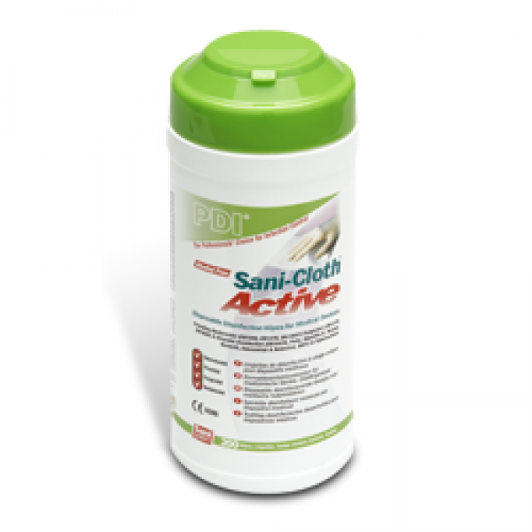 ** OUT OF STOCK **Sani-Cloth Active Alcohol-Free Disinfectant Medical Device Wipes 200 x 220mm (Tub of 200) (XP00190)