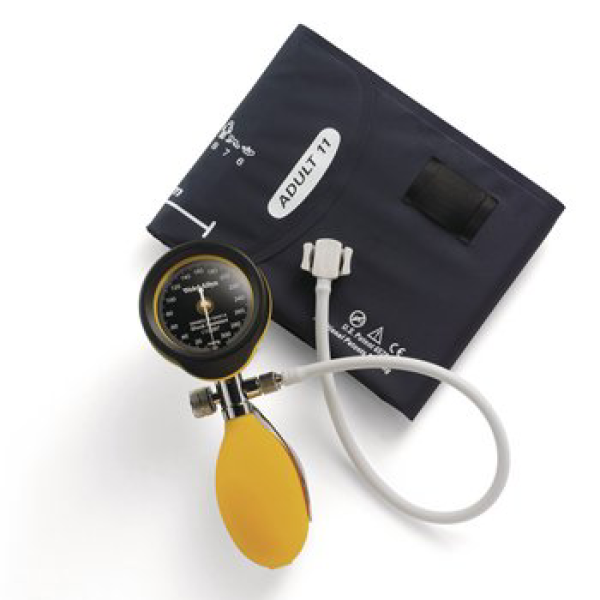 Welch Allyn DuraShock DS55 Silver Series Hand Aneroid Sphygmomanometer, Yellow (DS-5561-169)