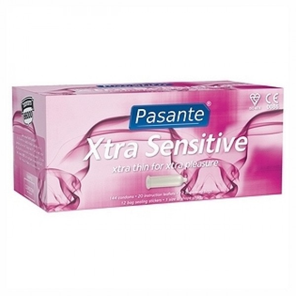 Pasante Xtra Sensitive Condoms, Polybag of 144 (1115A)