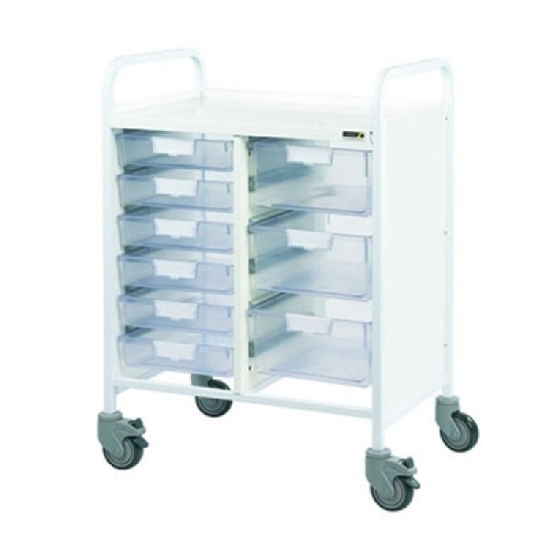 Sunflower Vista 60 Trolley - 6 Single & 3 Double Clear Trays (Sun-MPT61C)