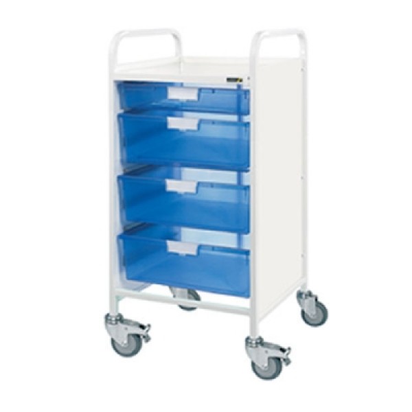 Sunflower Vista 55 Trolley - 1 Single & 3 Double Depth Blue Trays (Sun-MPT57B)