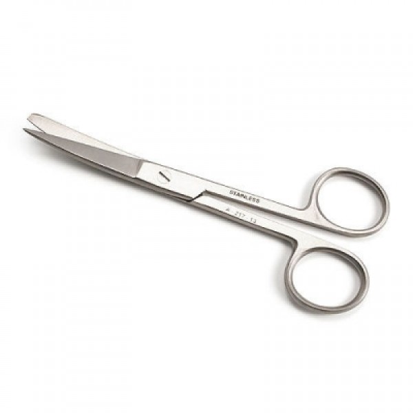 AW Reusable Dressing Scissors Sharp/Blunt 7 Inch (18cm) Curved (A.217.18)