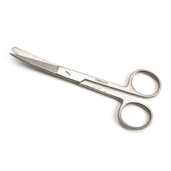 AW Reusable Dressing Scissors Sharp/Blunt 7 Inch (18cm) Curved (A.217.18)