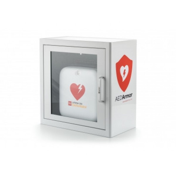 AED Armor White Metal Indoor Cabinet with Alarm