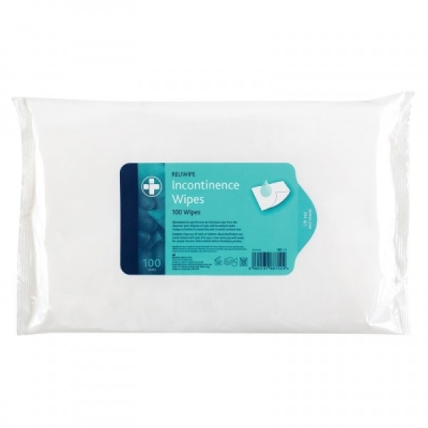 Reliwipe Large Incontinence Wipes (Pack of 100) (RL752)