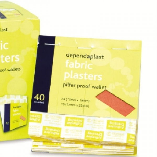 Dependaplast Fabric Plasters Pilfer Proof (Wallet of 40) (RL916)