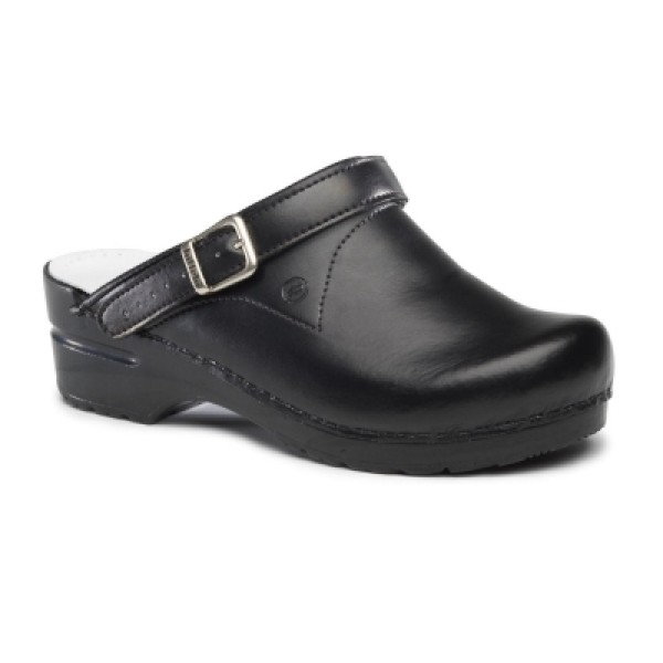 Toffeln FlexiClog Unisex Flexible Clog with Heel Strap Black (0723BK)