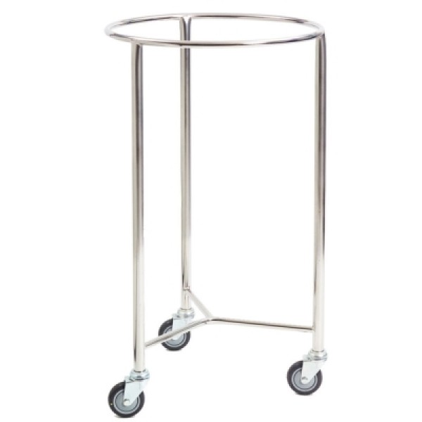 Beaver Soiled Linen Trolley Stainless Steel - Single Ring (CA4731)