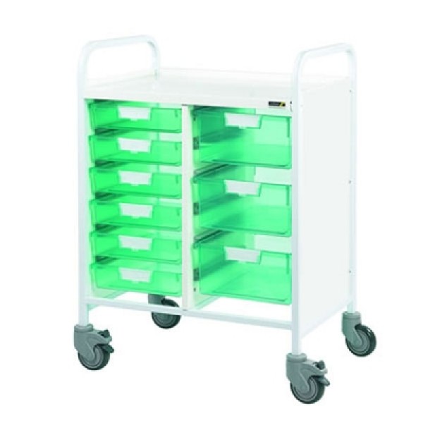 Sunflower Vista 60 Trolley - 6 Single & 3 Double Green Trays (Sun-MPT61G)