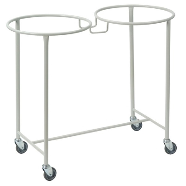 Beaver Soiled Linen Trolley Mild Steel - Double Ring (CA4703)