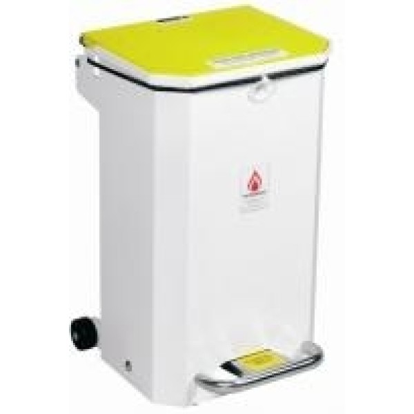 Sunflower Flame Retardant Bin 70 Litre, Yellow Lid (Sun-BIN70/Yellow)