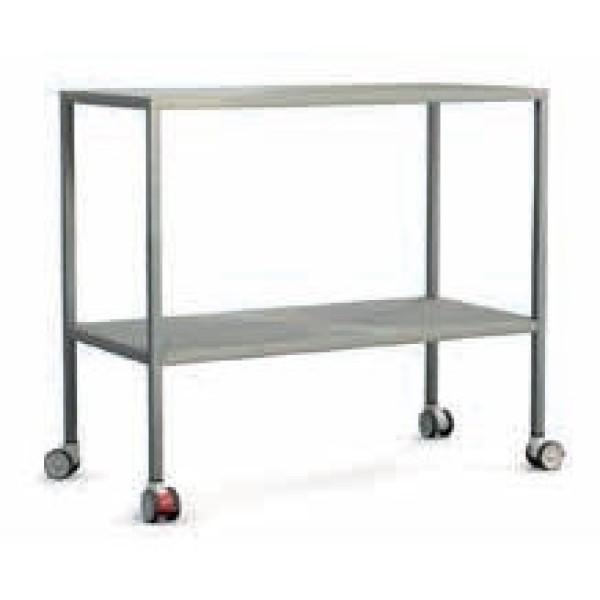 Freeway Full Stainless Steel Double Dressing Trolley 1000mm Wide - 2 Shelves (FW2802-2)