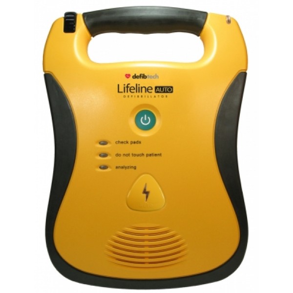 Defibtech Lifeline AUTO Defibrillator 5 Year Battery with Wall Cabinet Bundle Deal