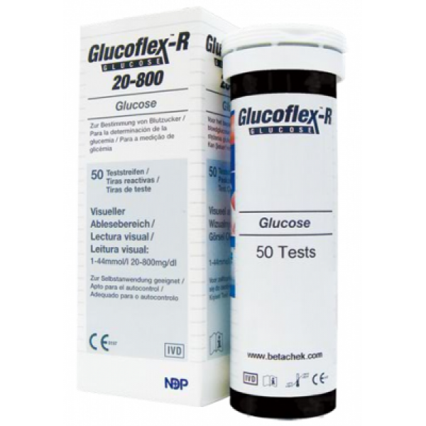 Glucoflex-R Blood Glucose Test Strips (Pack of 50) (20-800)