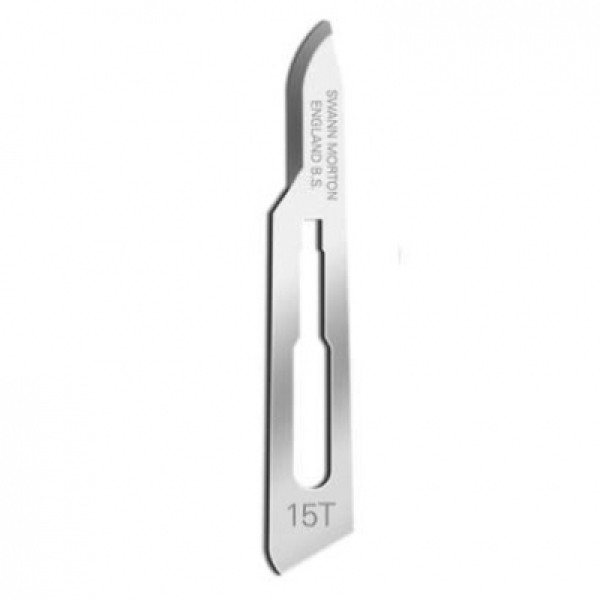 Swann Morton Standard Surgical Blades No.15T, Sterile, Carbon Steel (Pack of 100) (0292)
