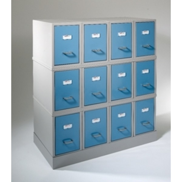Amerson 12 Drawer Modular Filing Cabinet (4 x 3) For FP25 Dental Records (3M6H104X3) 