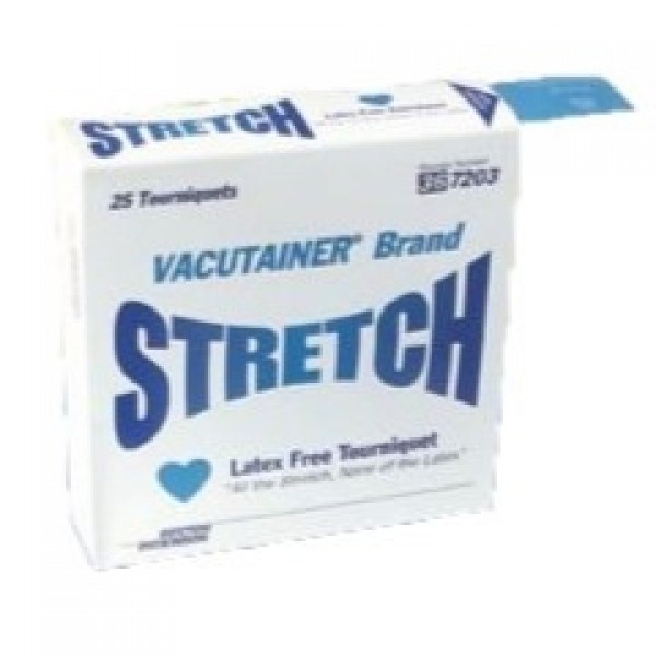 BD Vacutatiner Stretch Tourniquet Disposable Blue Latex-Free (Box of 25) (367198)