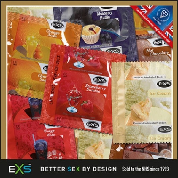 EXS Mixed Flavours Condoms Clinic Pack 144