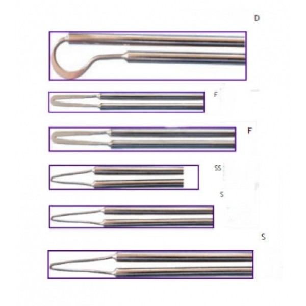 RB Medical 6 Assorted Heavy Duty Cautery Burners (JA451D, JA451F, JA451S, JA471F, JA471S, JA471SS)