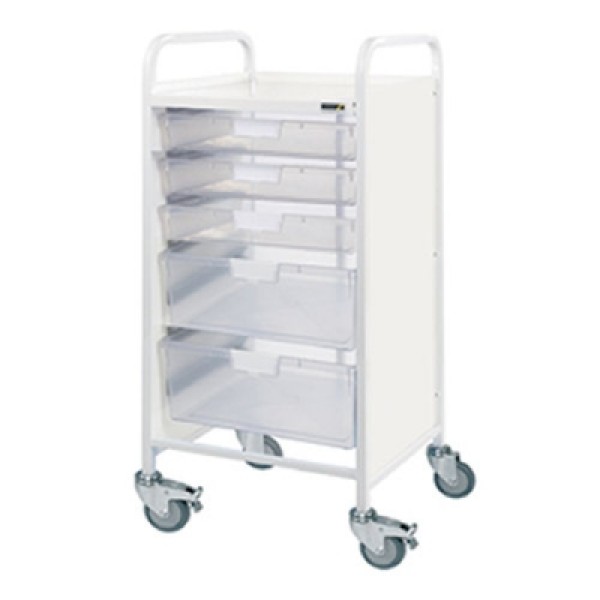 Sunflower Vista 55 Trolley - 3 Single & 2 Double Depth Clear Trays (Sun-MPT56C)