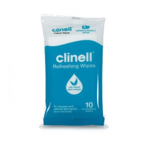 Clinell Refreshing Patient Wipes (Pack of 10) (CRW10)