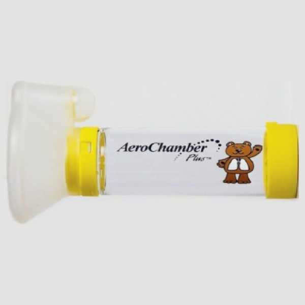 Aerochamber Plus Spacer Device with Child Mask Yellow (232-1628) Aerochamber Plus Spacer Device with Child Mask Yellow (232-1628)