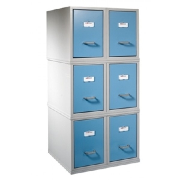 Amerson 6 Drawer Modular Filing Cabinet For (2 x 3) For FP25 Dental Records (3M6H102X3) 