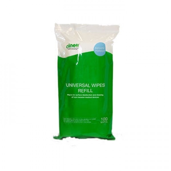 Clinell Universal Disinfection Wipes Tub Refills (Pack of 100) (CWTUB100R)